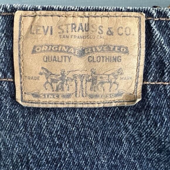 Vintage Levi’s 573 Ultra High Rise Flat Front Tapered Leg Brown Tab Jeans - Picture 7 of 9